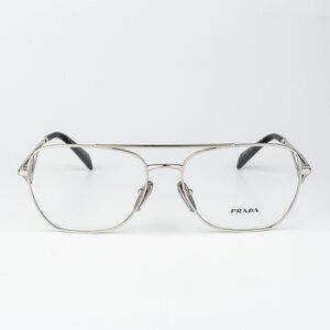 Prada Men Eyeglasses Gold Rectangle PRB50V 1BC1O1 NEW AUTHENTIC